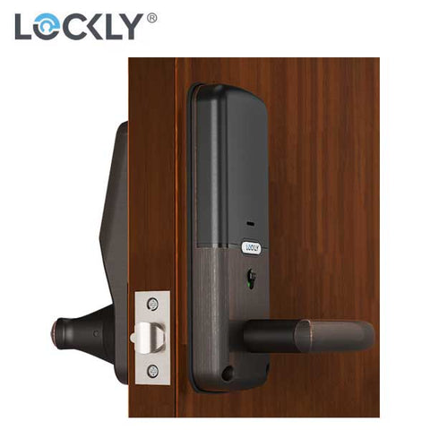 Lockly - PGD628VB - Secure Biometric Electronic Lever Set Latch - Bluetooth - Venetian Bronze - UHS Hardware Lockly - PGD628VB - Secure Biometric Electronic Lever Set Latch - Bluetooth - Venetian Bronze - UHS Hardware
