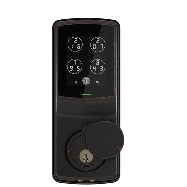 Lockly - PGD728MB - Secure Electronic Deadbolt - Bluetooth - Venetian Bronze - UHS Hardware Lockly - PGD728MB - Secure Electronic Deadbolt - Bluetooth - Venetian Bronze - UHS Hardware