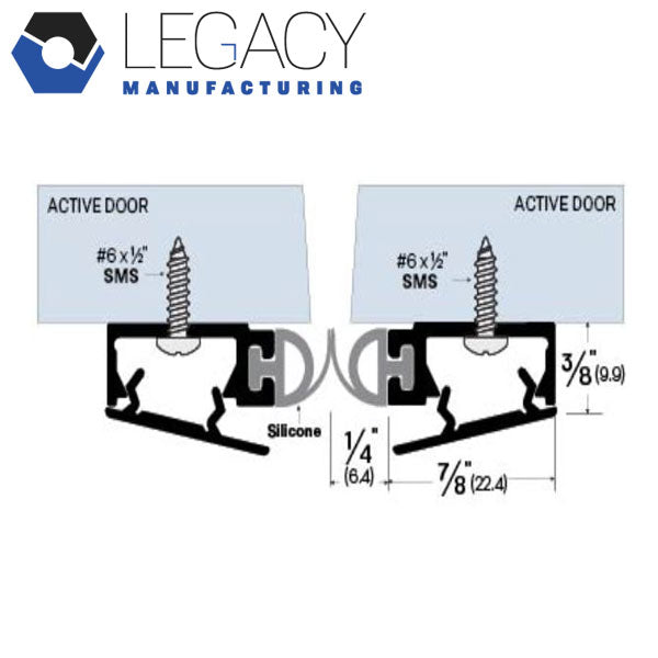Legacy Manufacturing - Meeting Stile - Astragal For Pair Of Doors - 7ft - Fire Rated - Black - UHS Hardware Legacy Manufacturing - Meeting Stile - Astragal For Pair Of Doors - 7ft - Fire Rated - Black - UHS Hardware