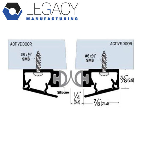 Legacy Manufacturing - Meeting Stile - Astragal For Pair Of Doors - 7ft - Fire Rated - Black - UHS Hardware Legacy Manufacturing - Meeting Stile - Astragal For Pair Of Doors - 7ft - Fire Rated - Black - UHS Hardware