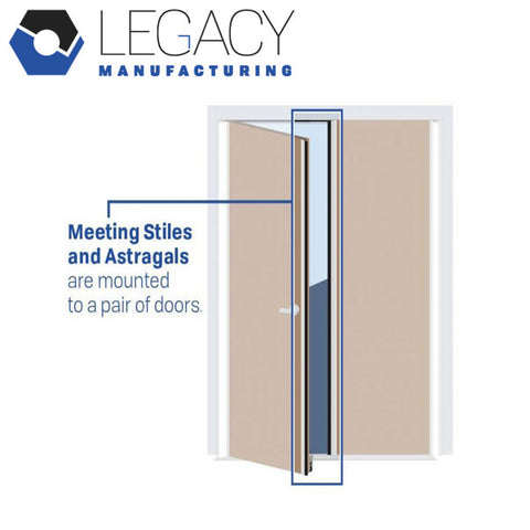 Legacy Manufacturing - Meeting Stile - Astragal For Pair Of Doors - 7ft - Fire Rated - Black - UHS Hardware Legacy Manufacturing - Meeting Stile - Astragal For Pair Of Doors - 7ft - Fire Rated - Black - UHS Hardware