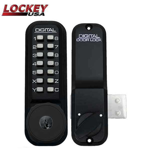 Lockey - 2200-KO - Narrow-Stile Mechanical Keypad Deadbolt Lock - Surface Mount - w/ Key Override - Schlage "C" Keyway - Optional Finish - UHS Hardware Lockey - 2200-KO - Narrow-Stile Mechanical Keypad Deadbolt Lock - Surface Mount - w/ Key Override - Schlage "C" Keyway - Optional Finish - UHS Hardware