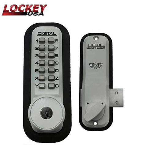Lockey - 2200-KO - Narrow-Stile Mechanical Keypad Deadbolt Lock - Surface Mount - w/ Key Override - Schlage "C" Keyway - Optional Finish - UHS Hardware Lockey - 2200-KO - Narrow-Stile Mechanical Keypad Deadbolt Lock - Surface Mount - w/ Key Override - Schlage "C" Keyway - Optional Finish - UHS Hardware