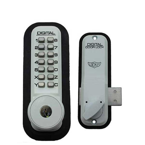 Lockey - 2200-KO - Narrow-Stile Mechanical Keypad Deadbolt Lock - Surface Mount - w/ Key Override - Schlage "C" Keyway - Optional Finish - UHS Hardware Lockey - 2200-KO - Narrow-Stile Mechanical Keypad Deadbolt Lock - Surface Mount - w/ Key Override - Schlage "C" Keyway - Optional Finish - UHS Hardware