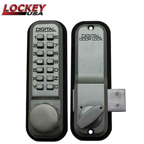 Lockey - 2200 - Narrow-Stile Mechanical Keypad Keyless Deadbolt Lock - Surface Mount - UHS Hardware Lockey - 2200 - Narrow-Stile Mechanical Keypad Keyless Deadbolt Lock - Surface Mount - UHS Hardware