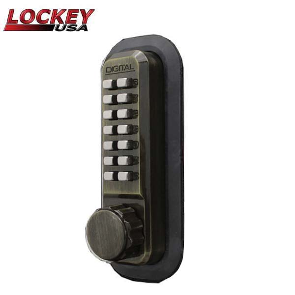 Lockey - 2210 - Mechanical Keypad Keyless Deadbolt Lock - Single Combination - UHS Hardware Lockey - 2210 - Mechanical Keypad Keyless Deadbolt Lock - Single Combination - UHS Hardware