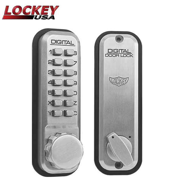 Lockey - 2210 - Mechanical Keypad Keyless Deadbolt Lock - Single Combination - UHS Hardware Lockey - 2210 - Mechanical Keypad Keyless Deadbolt Lock - Single Combination - UHS Hardware
