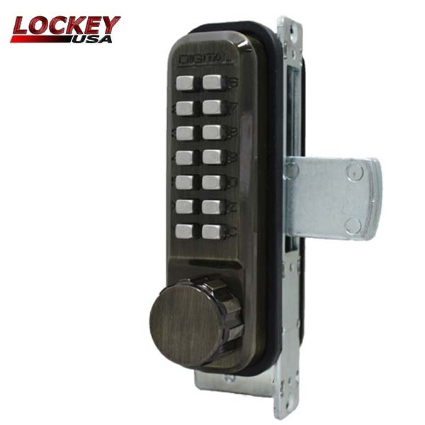 Lockey - 2900 - Narrow-Stile Mechanical Keypad Keyless Bolt - Double Combination - UHS Hardware Lockey - 2900 - Narrow-Stile Mechanical Keypad Keyless Bolt - Double Combination - UHS Hardware