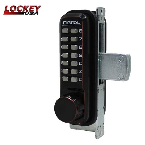 Lockey - 2900 - Narrow-Stile Mechanical Keypad Keyless Bolt - Double Combination - UHS Hardware Lockey - 2900 - Narrow-Stile Mechanical Keypad Keyless Bolt - Double Combination - UHS Hardware