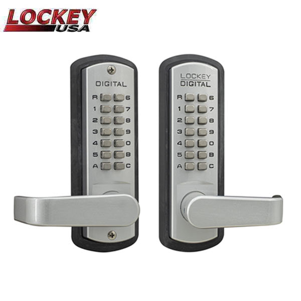 Lockey - 3835 - Mechanical Keypad - Keyless Lever Lock - Passage - Double Combination - UHS Hardware Lockey - 3835 - Mechanical Keypad - Keyless Lever Lock - Passage - Double Combination - UHS Hardware