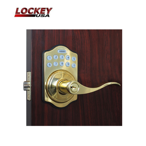 Lockey - E985 - Electronic Keypad E-Digital Lever Set w/ Remote Control - UHS Hardware Lockey - E985 - Electronic Keypad E-Digital Lever Set w/ Remote Control - UHS Hardware