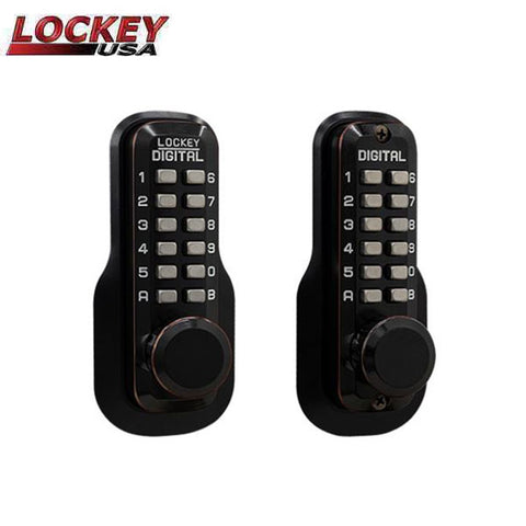 Lockey - M230-DC - Mechanical Keypad - Keyless Deadlocking Spring Latch Lock - Double Combination - UHS Hardware Lockey - M230-DC - Mechanical Keypad - Keyless Deadlocking Spring Latch Lock - Double Combination - UHS Hardware