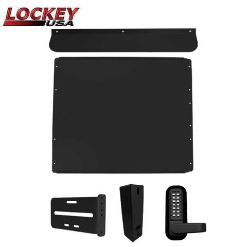 Lockey - PS60B - Standard Panic Shield Security Kit - With Keypad Lock and Gate Box - Black - UHS Hardware Lockey - PS60B - Standard Panic Shield Security Kit - With Keypad Lock and Gate Box - Black - UHS Hardware