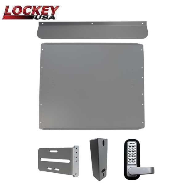 Lockey - PS60 - Standard Panic Shield Security Kit - With Keypad Lock and Gate Box - Black - UHS Hardware Lockey - PS60 - Standard Panic Shield Security Kit - With Keypad Lock and Gate Box - Black - UHS Hardware