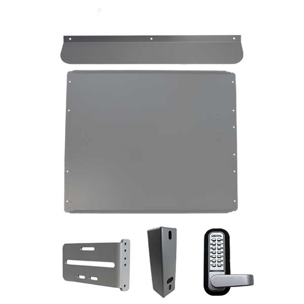 Lockey - PS60 - Standard Panic Shield Security Kit - With Keypad Lock and Gate Box - Black - UHS Hardware Lockey - PS60 - Standard Panic Shield Security Kit - With Keypad Lock and Gate Box - Black - UHS Hardware