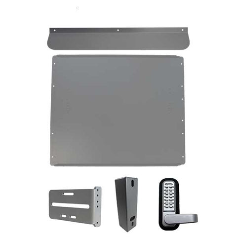 Lockey - PS60 - Standard Panic Shield Security Kit - With Keypad Lock and Gate Box - Black - UHS Hardware Lockey - PS60 - Standard Panic Shield Security Kit - With Keypad Lock and Gate Box - Black - UHS Hardware