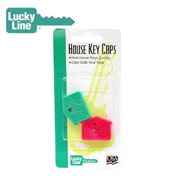 LuckyLine - 16202 - House Key Cap - Assorted 2 Colors (2 Pack) - UHS Hardware LuckyLine - 16202 - House Key Cap - Assorted 2 Colors (2 Pack) - UHS Hardware