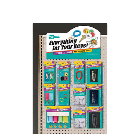 LuckyLine - 34012 - 1-Panel Wall Display - Various Merchandise - 61pcs. - UHS Hardware LuckyLine - 34012 - 1-Panel Wall Display - Various Merchandise - 61pcs. - UHS Hardware