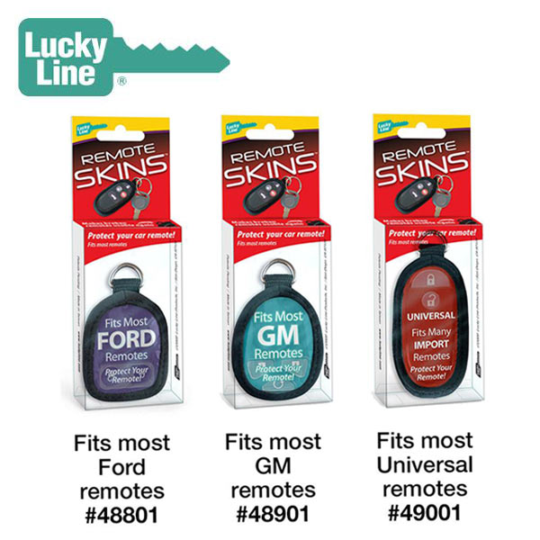 LuckyLine - 48800 - Display Box of 12 Remote Skins - Ford / GM / Universal - UHS Hardware LuckyLine - 48800 - Display Box of 12 Remote Skins - Ford / GM / Universal - UHS Hardware