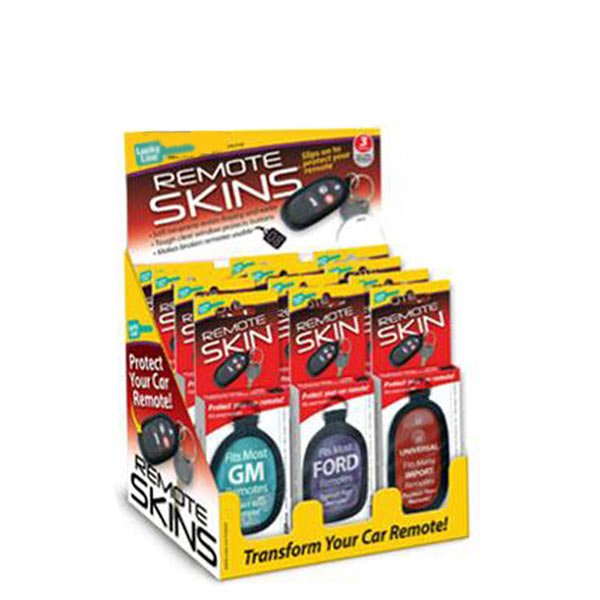 LuckyLine - 48800 - Display Box of 12 Remote Skins - Ford / GM / Universal - UHS Hardware LuckyLine - 48800 - Display Box of 12 Remote Skins - Ford / GM / Universal - UHS Hardware
