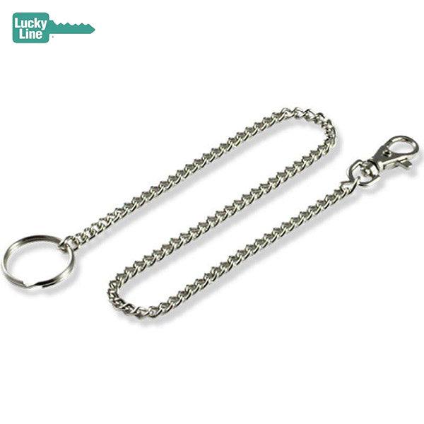 LuckyLine - 40101 - 18" Pocket Chain with Trigger Snap - Nickel Plated Steel - (1 Pack) - UHS Hardware LuckyLine - 40101 - 18" Pocket Chain with Trigger Snap - Nickel Plated Steel - (1 Pack) - UHS Hardware