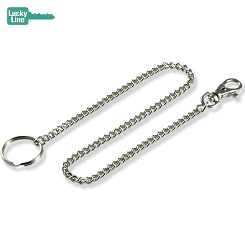 LuckyLine - 40101 - 18" Pocket Chain with Trigger Snap - Nickel Plated Steel - (1 Pack) - UHS Hardware LuckyLine - 40101 - 18" Pocket Chain with Trigger Snap - Nickel Plated Steel - (1 Pack) - UHS Hardware