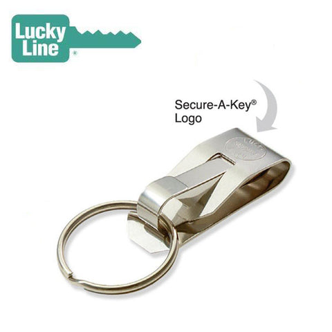 LuckyLine - 40401 - Secure-A-Key® Clip On - Spring Stainless Steel - (1 Pack) - UHS Hardware LuckyLine - 40401 - Secure-A-Key® Clip On - Spring Stainless Steel - (1 Pack) - UHS Hardware