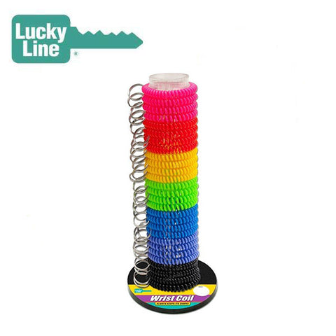 LuckyLine - 41001 - Wrist Coil With Ring Assorted (1 Package) - UHS Hardware LuckyLine - 41001 - Wrist Coil With Ring Assorted (1 Package) - UHS Hardware