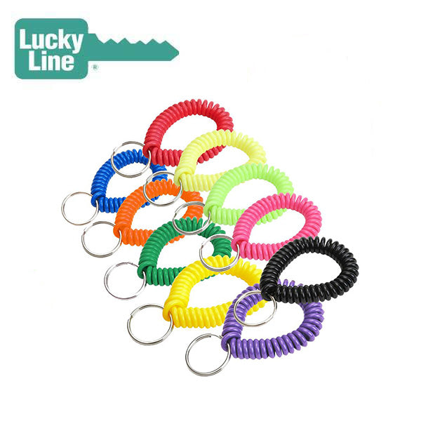 LuckyLine - 41001 - Wrist Coil With Ring Assorted (1 Package) - UHS Hardware LuckyLine - 41001 - Wrist Coil With Ring Assorted (1 Package) - UHS Hardware
