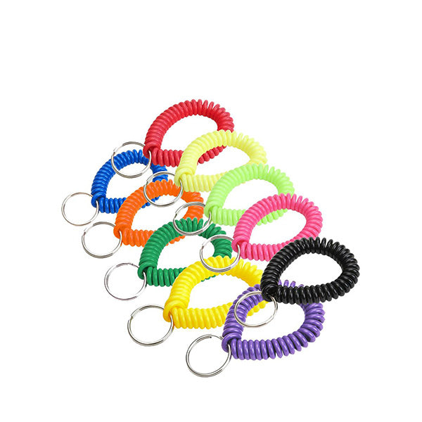 LuckyLine - 41001 - Wrist Coil With Ring Assorted (1 Package) - UHS Hardware LuckyLine - 41001 - Wrist Coil With Ring Assorted (1 Package) - UHS Hardware