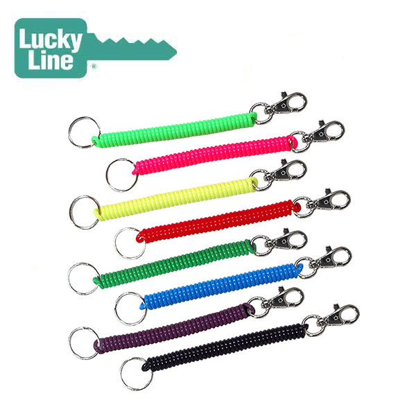 LuckyLine - 41301 - Coil with Trigger Snap - Assorted - (1 Package) - UHS Hardware LuckyLine - 41301 - Coil with Trigger Snap - Assorted - (1 Package) - UHS Hardware