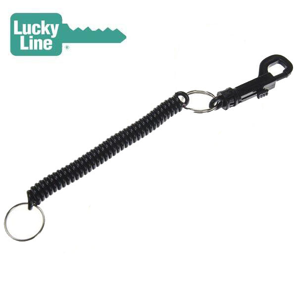 LuckyLine - 41601 - Designer Key Coil with Clip - Assorted - 1 Pack - UHS Hardware LuckyLine - 41601 - Designer Key Coil with Clip - Assorted - 1 Pack - UHS Hardware