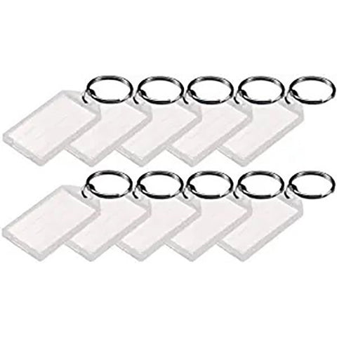 LuckyLine - 6051010 - Key Tag with Flap & Split Ring - Clear - 10 Pack - UHS Hardware LuckyLine - 6051010 - Key Tag with Flap & Split Ring - Clear - 10 Pack - UHS Hardware