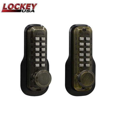 Lockey - M230-DC - Mechanical Keypad - Keyless Deadlocking Spring Latch Lock - Double Combination - UHS Hardware Lockey - M230-DC - Mechanical Keypad - Keyless Deadlocking Spring Latch Lock - Double Combination - UHS Hardware