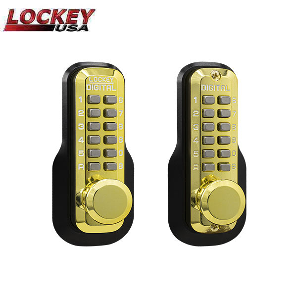 Lockey - M230-DC - Mechanical Keypad - Keyless Deadlocking Spring Latch Lock - Double Combination - UHS Hardware Lockey - M230-DC - Mechanical Keypad - Keyless Deadlocking Spring Latch Lock - Double Combination - UHS Hardware