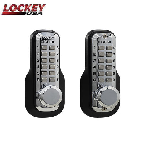 Lockey - M230-DC - Mechanical Keypad - Keyless Deadlocking Spring Latch Lock - Double Combination - UHS Hardware Lockey - M230-DC - Mechanical Keypad - Keyless Deadlocking Spring Latch Lock - Double Combination - UHS Hardware