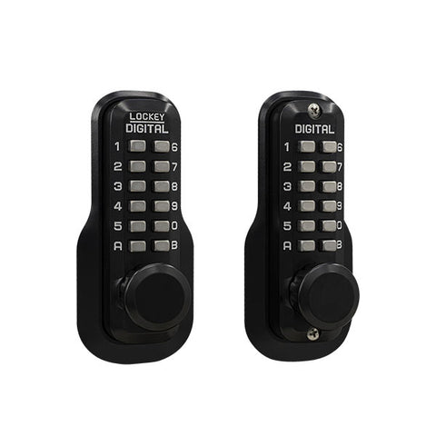 Lockey - M230-DC - Mechanical Keypad - Keyless Deadlocking Spring Latch Lock - Double Combination - UHS Hardware Lockey - M230-DC - Mechanical Keypad - Keyless Deadlocking Spring Latch Lock - Double Combination - UHS Hardware