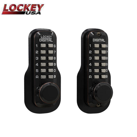 Lockey - M230-DC - Mechanical Keypad - Keyless Deadlocking Spring Latch Lock - Double Combination - UHS Hardware Lockey - M230-DC - Mechanical Keypad - Keyless Deadlocking Spring Latch Lock - Double Combination - UHS Hardware