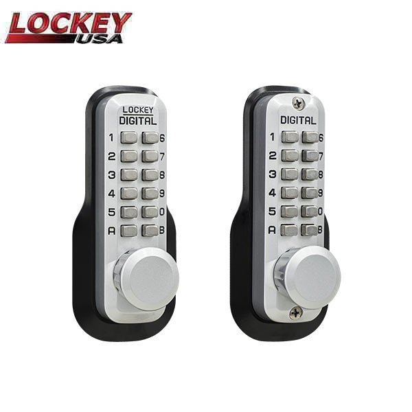 Lockey - M230-DC - Mechanical Keypad - Keyless Deadlocking Spring Latch Lock - Double Combination - UHS Hardware Lockey - M230-DC - Mechanical Keypad - Keyless Deadlocking Spring Latch Lock - Double Combination - UHS Hardware