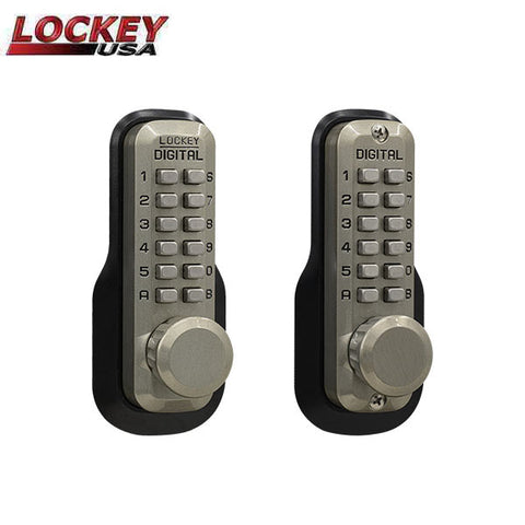 Lockey - M230-DC - Mechanical Keypad - Keyless Deadlocking Spring Latch Lock - Double Combination - UHS Hardware Lockey - M230-DC - Mechanical Keypad - Keyless Deadlocking Spring Latch Lock - Double Combination - UHS Hardware