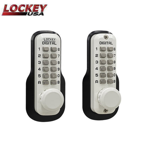 Lockey - M230-DC - Mechanical Keypad - Keyless Deadlocking Spring Latch Lock - Double Combination - UHS Hardware Lockey - M230-DC - Mechanical Keypad - Keyless Deadlocking Spring Latch Lock - Double Combination - UHS Hardware