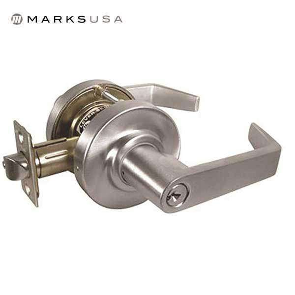 Marks USA -175F - Commercial Lever - 2 3/4" Backset - 26D - Storeroom - Grade 2 - UHS Hardware Marks USA -175F - Commercial Lever - 2 3/4" Backset - 26D - Storeroom - Grade 2 - UHS Hardware