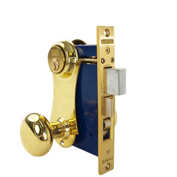 Marks USA - Series 21AC - Ornamental Iron Mortise Lockset - Double Cylinder - Backset: 2-1/2" - Entrance - Bright Brass - LH/RH - UHS Hardware Marks USA - Series 21AC - Ornamental Iron Mortise Lockset - Double Cylinder - Backset: 2-1/2" - Entrance - Bright Brass - LH/RH - UHS Hardware