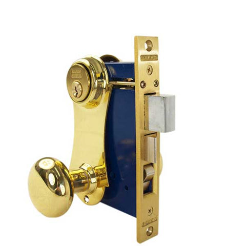 Marks USA - Series 21AC - Ornamental Iron Mortise Lockset - Double Cylinder - Backset: 2-1/2" - Entrance - Bright Brass - LH/RH - UHS Hardware Marks USA - Series 21AC - Ornamental Iron Mortise Lockset - Double Cylinder - Backset: 2-1/2" - Entrance - Bright Brass - LH/RH - UHS Hardware