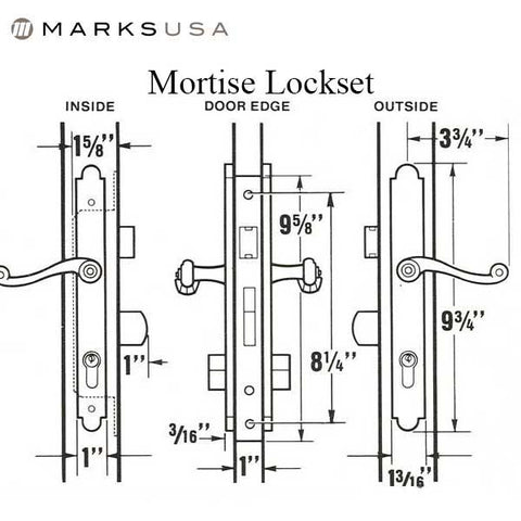 Marks USA - Thinline Series 2750B - Ornamental Iron Mortise Lockset - Sgl Cylinder - Backset: 2-1/2" - Entrance - Bright Brass - LH/RH - UHS Hardware Marks USA - Thinline Series 2750B - Ornamental Iron Mortise Lockset - Sgl Cylinder - Backset: 2-1/2" - Entrance - Bright Brass - LH/RH - UHS Hardware