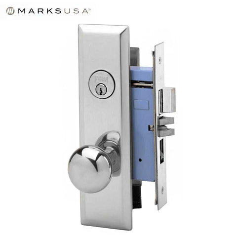Marks USA - 7NY10A/26D - New York Mortise Knob Lock - U26D - 1-1/4" X 8"- Entrance - LH - UHS Hardware Marks USA - 7NY10A/26D - New York Mortise Knob Lock - U26D - 1-1/4" X 8"- Entrance - LH - UHS Hardware