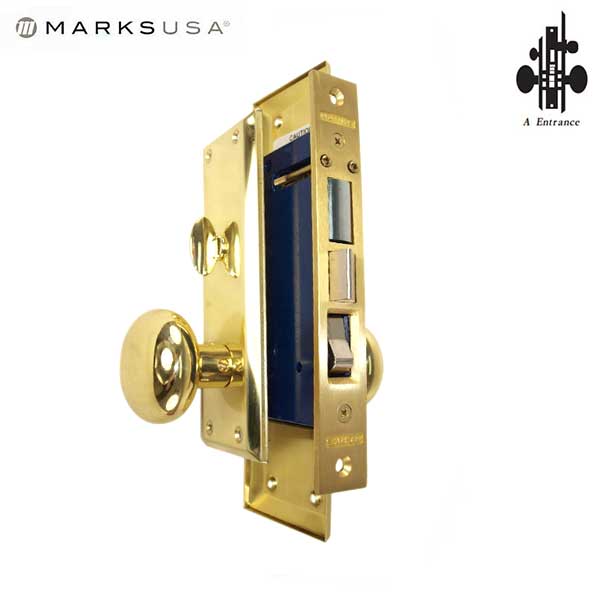 Marks USA - 91A/3 - Metro Mortise Knob Lock - US3 - 1-1/16" x 7-5/8"- Entrance - LH - UHS Hardware Marks USA - 91A/3 - Metro Mortise Knob Lock - US3 - 1-1/16" x 7-5/8"- Entrance - LH - UHS Hardware