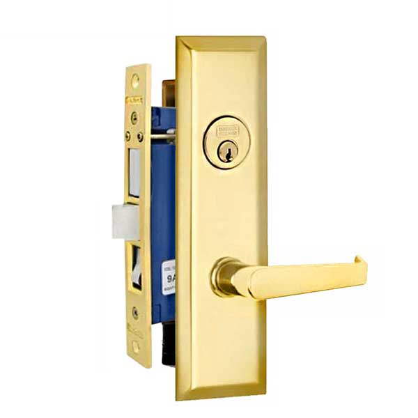 Marks USA - 9NY92A/3 - New York Mortise Lever Lock - 2-1/2" Backset - U3 - Polished Brass - Entrance - LH - UHS Hardware Marks USA - 9NY92A/3 - New York Mortise Lever Lock - 2-1/2" Backset - U3 - Polished Brass - Entrance - LH - UHS Hardware