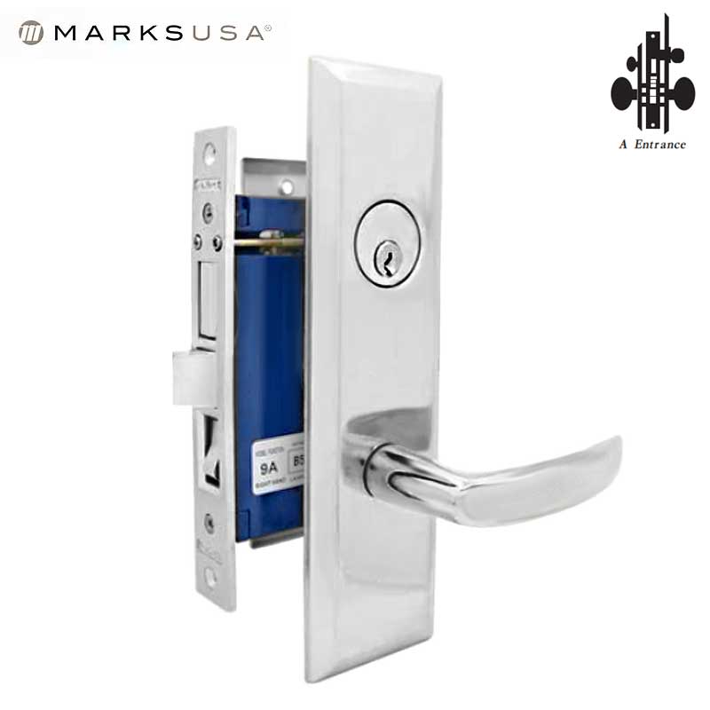 Marks USA - 9NY96A-26D - New York Mortise Lever Lock - U26D - 1-1/4" X 8"- Entrance - LH - UHS Hardware Marks USA - 9NY96A-26D - New York Mortise Lever Lock - U26D - 1-1/4" X 8"- Entrance - LH - UHS Hardware