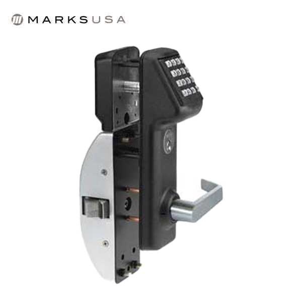 Marks USA - IQ7 - LITE - Standalone Rim Exit Device Trim - Lever Set - Black - UHS Hardware Marks USA - IQ7 - LITE - Standalone Rim Exit Device Trim - Lever Set - Black - UHS Hardware